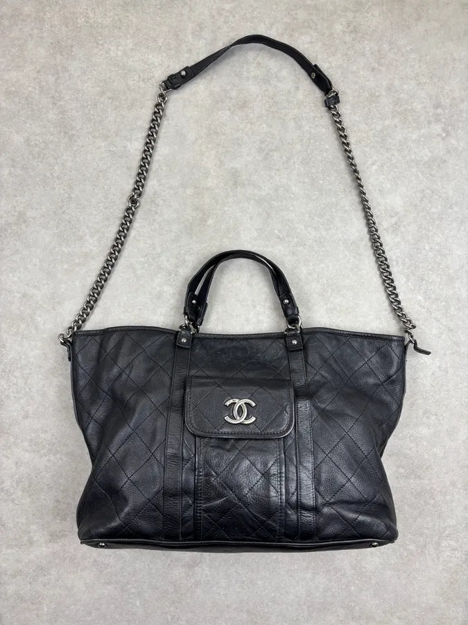 Chanel Black Leather Quilted Shoulder Bag dtXxEfQ 1
