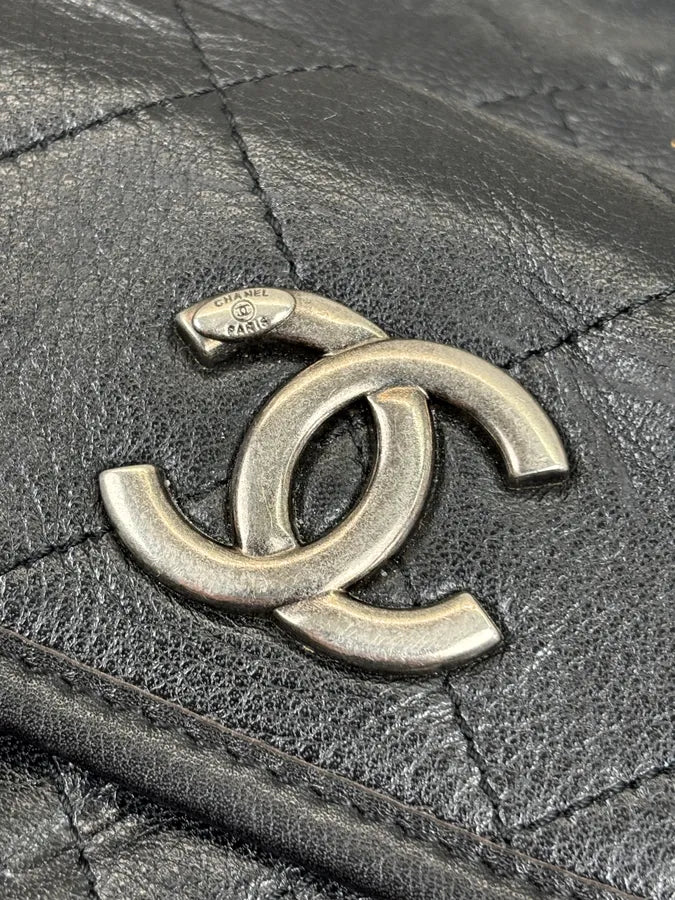 Chanel Black Leather Quilted Shoulder Bag dtXxEfQ 8