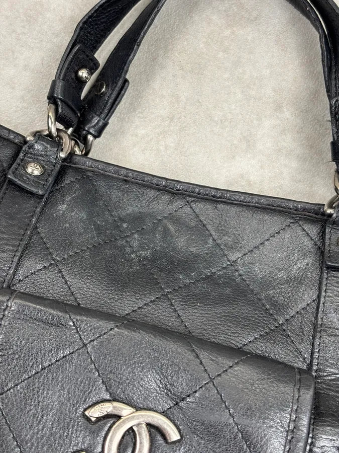 Chanel Black Leather Quilted Shoulder Bag dtXxEfQ 10