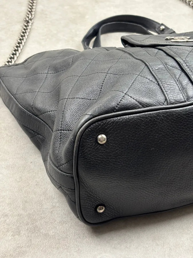Chanel Black Leather Quilted Shoulder Bag dtXxEfQ 11