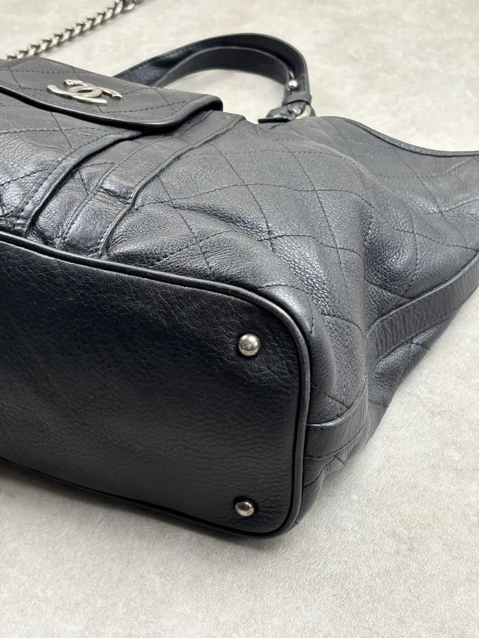 Chanel Black Leather Quilted Shoulder Bag dtXxEfQ 12