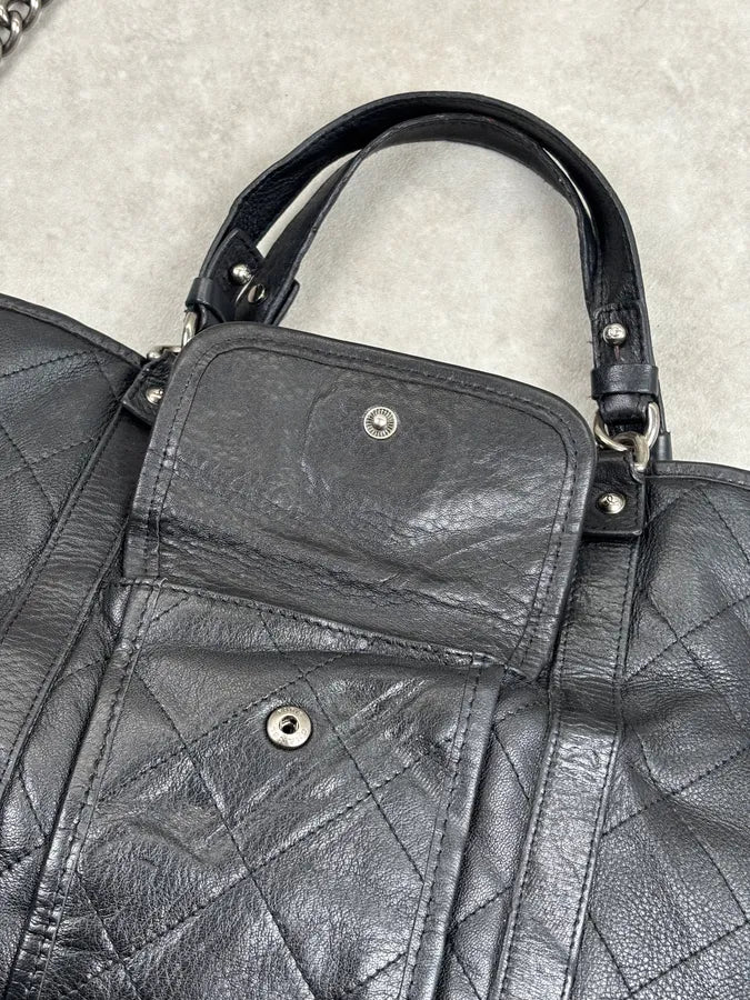 Chanel Black Leather Quilted Shoulder Bag dtXxEfQ 9