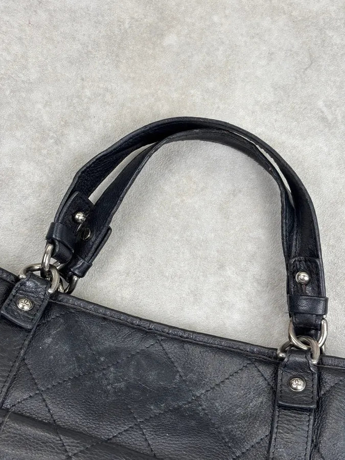 Chanel Black Leather Quilted Shoulder Bag dtXxEfQ 4