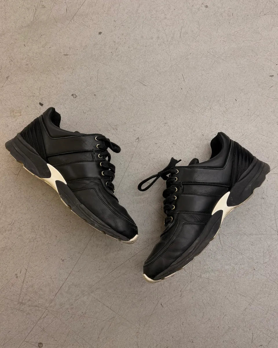 Chanel Black Leather Runners Sneakers psaUvlB 4