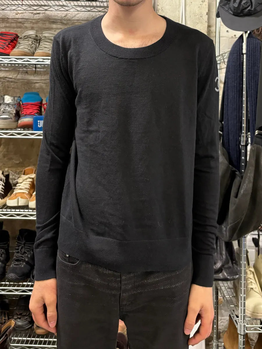 Chanel Black Uniform Logo Sweater (S) iSYOlkV 1
