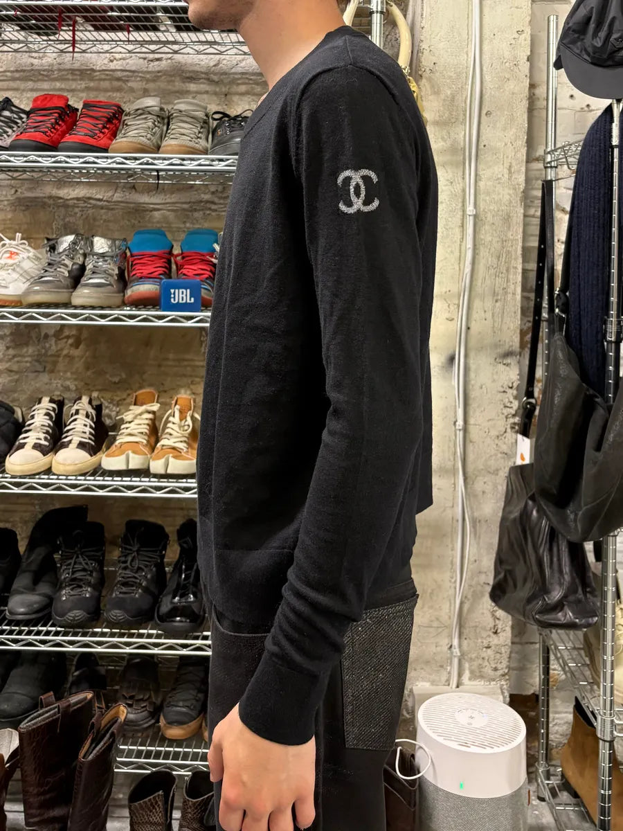Chanel Black Uniform Logo Sweater – Dolce Vita Hub Chanel Black Uniform Logo Sweater – Dolce Vita Hub