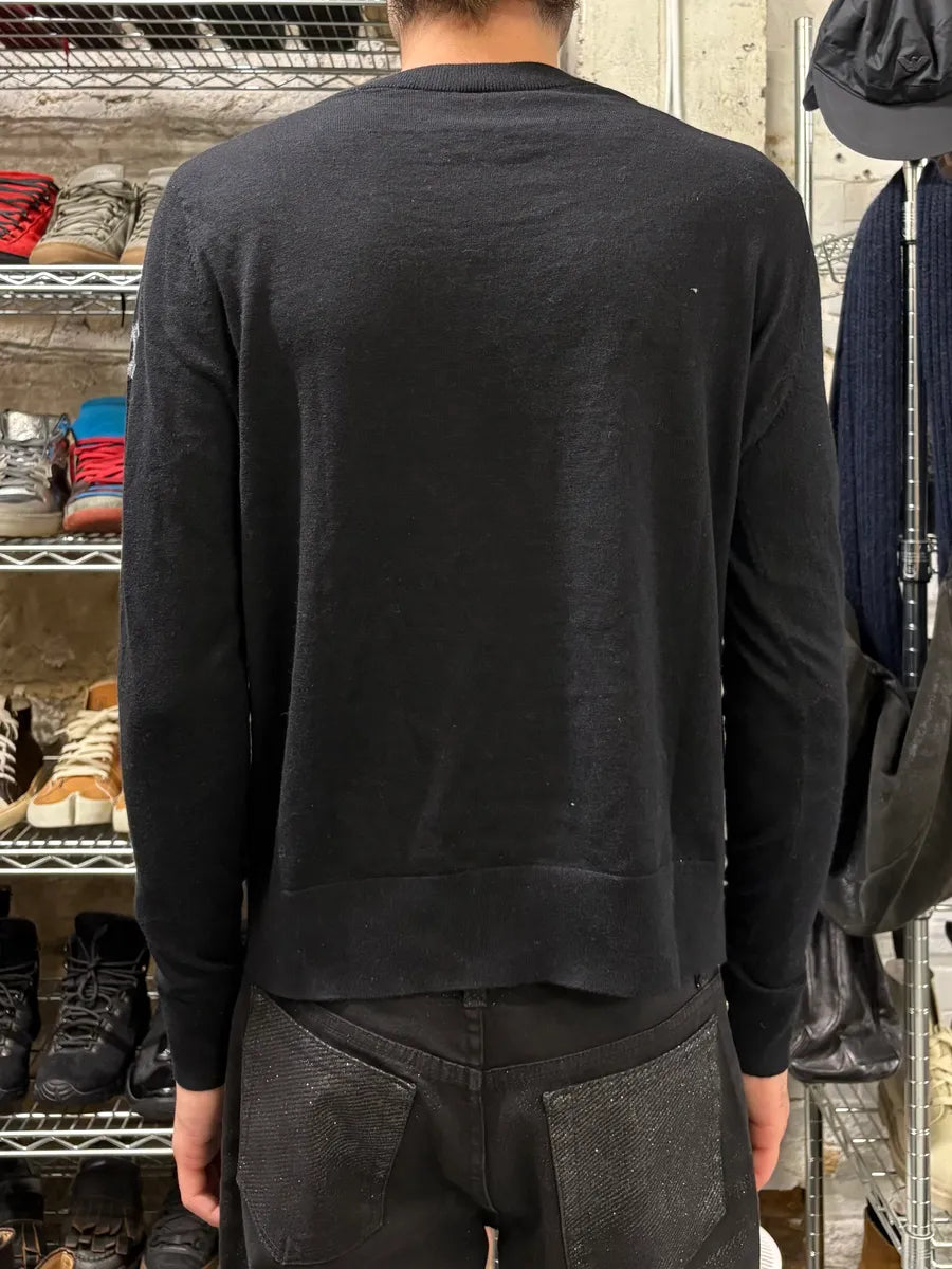 Chanel Black Uniform Logo Sweater (S) iSYOlkV 3
