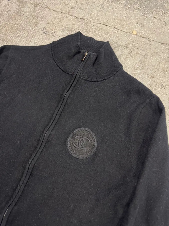 Chanel Black Zip-Up Uniform Sweater (M) RGZVkFB 1