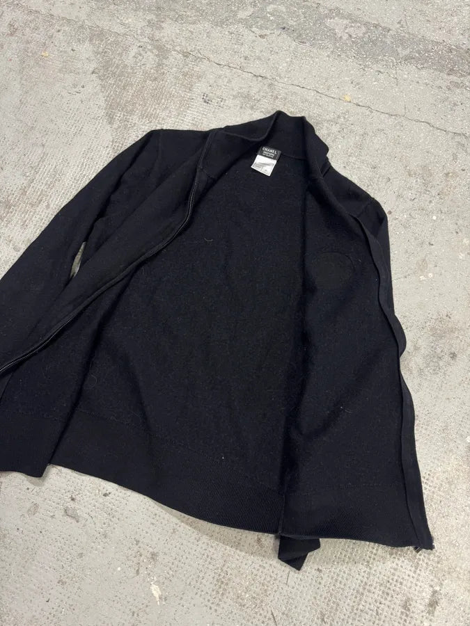 Chanel Black Zip-Up Uniform Sweater (M) RGZVkFB 2