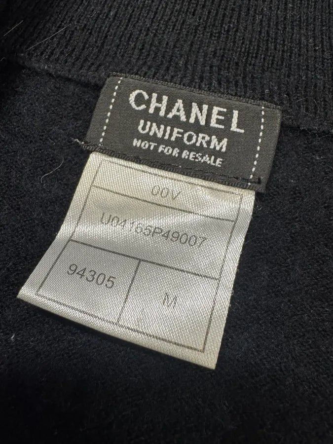 Chanel Black Zip-Up Uniform Sweater (M) RGZVkFB 7