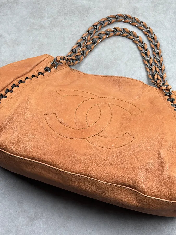 AW2006 Chanel Beige East Leather Bag gsRGtvm 7