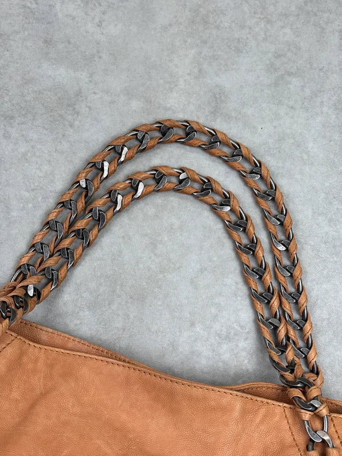 AW2006 Chanel Beige East Leather Bag gsRGtvm 5