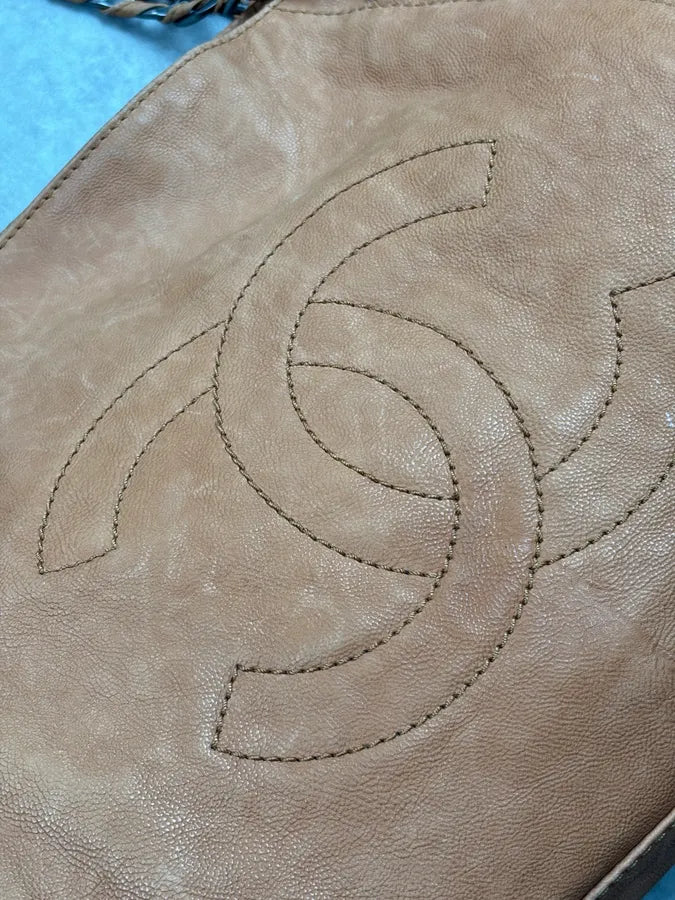 AW2006 Chanel Beige East Leather Bag gsRGtvm 11