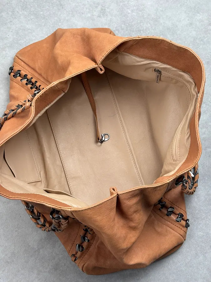 AW2006 Chanel Beige East Leather Bag gsRGtvm 19