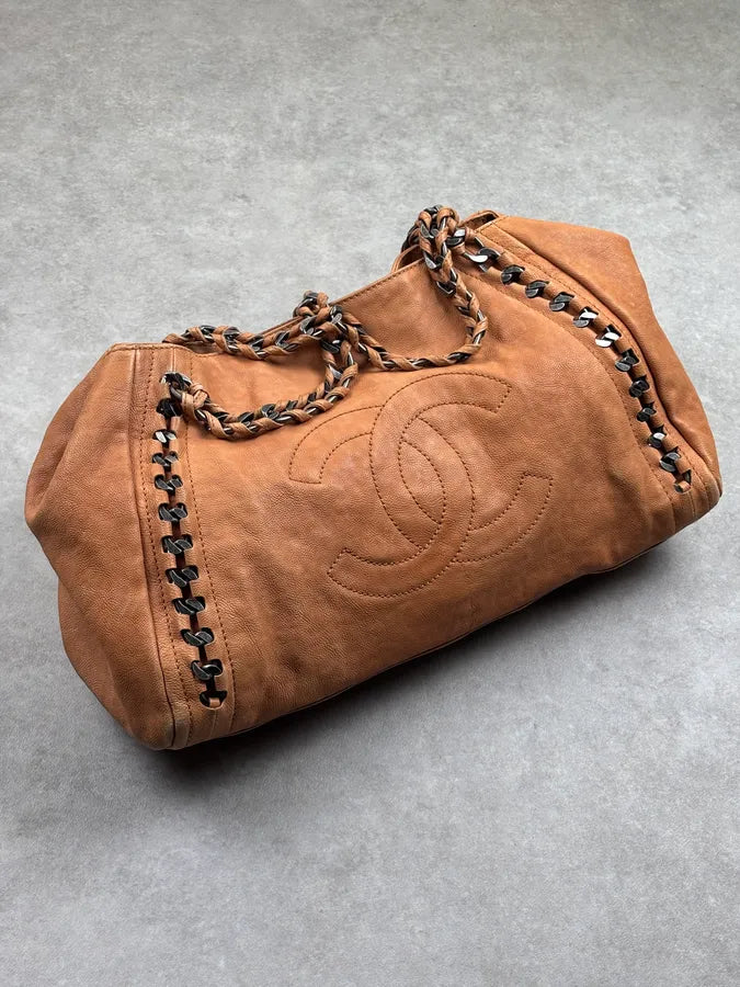AW2006 Chanel Beige East Leather Bag gsRGtvm 3