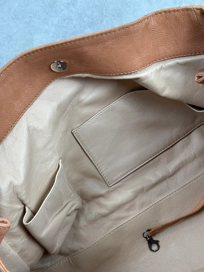 AW2006 Chanel Beige East Leather Bag gsRGtvm 22