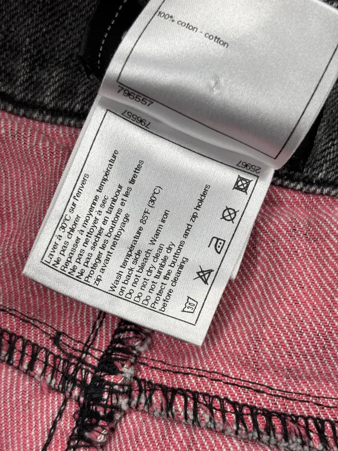 SS2011 Chanel Grey & Pink Denim Distressed Jeans ZxOllNI 13