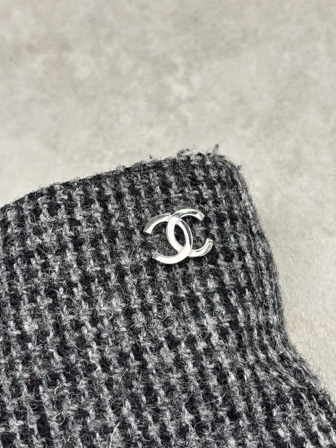 AW2013 Chanel Grey Tweed Tartan Wool Boots LJbOlbB 12