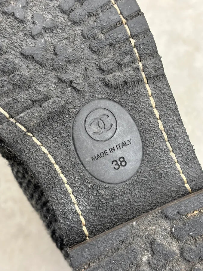 AW2013 Chanel Grey Tweed Tartan Wool Boots LJbOlbB 11