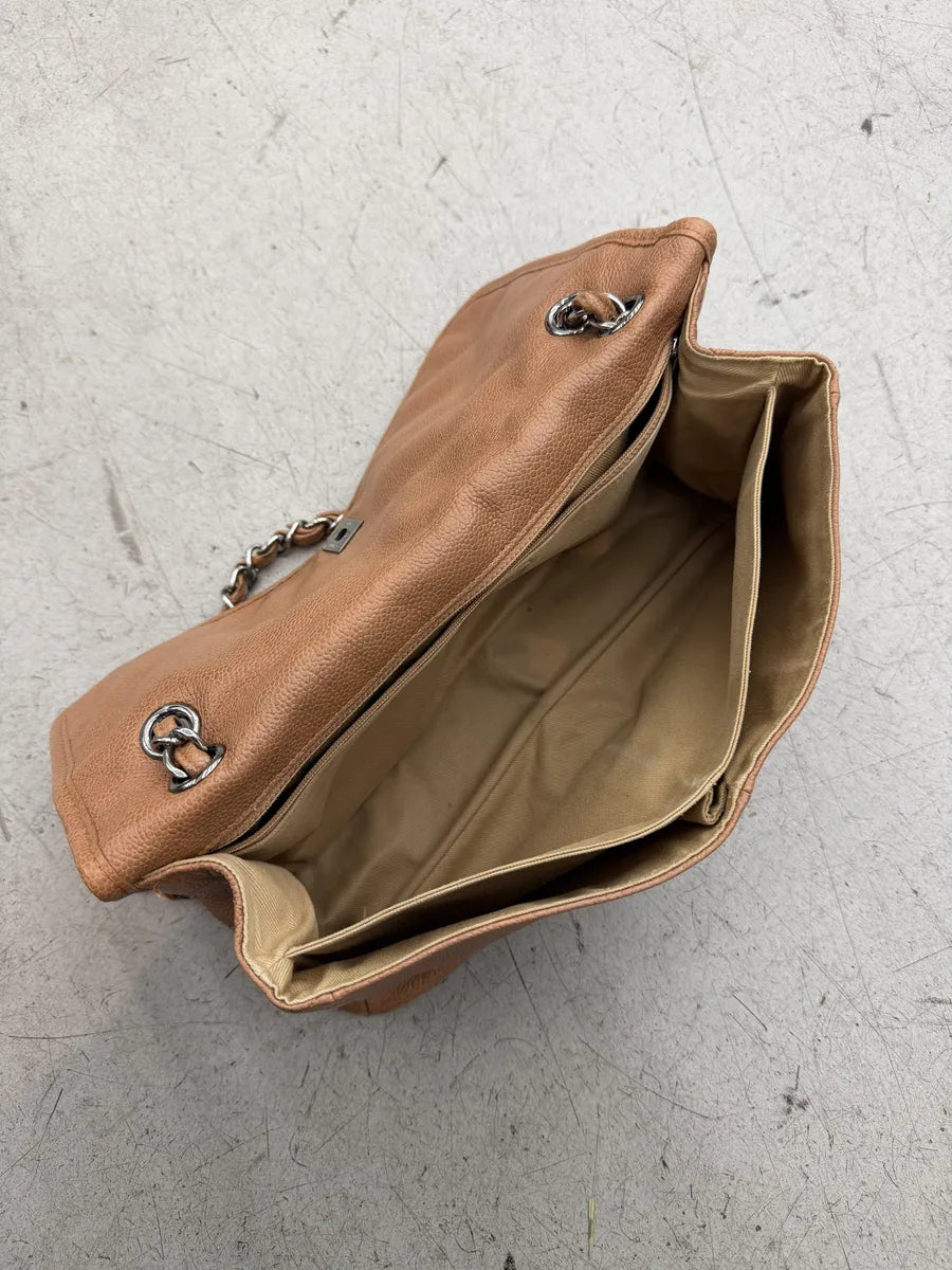 Chanel Natural Beauty Split Brown Leather Pocket Flap Bag NokmOdR 13