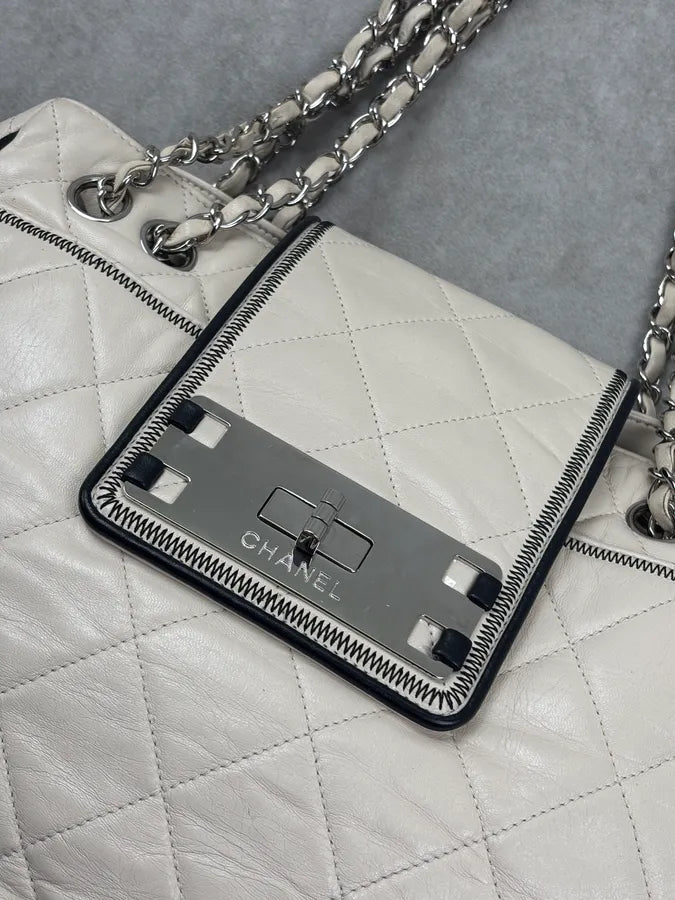 Chanel Quilted Beige Leather Business Affinity Bag TFXTges 6