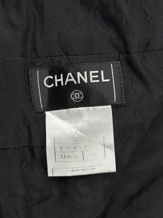 Chanel Tweed Black Midi Tailored Skirt qKQtNbl 11