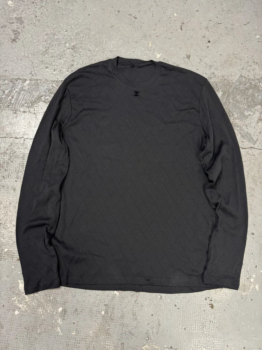 Chanel Uniform Black Logo Longsleeves GksnOWU 0