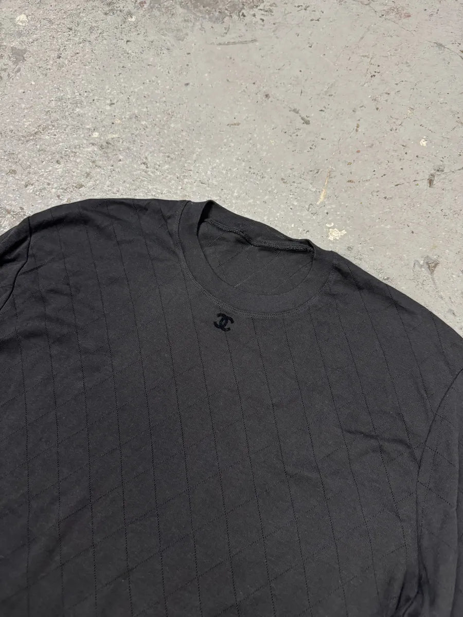 Chanel Uniform Black Logo Longsleeves GksnOWU 6