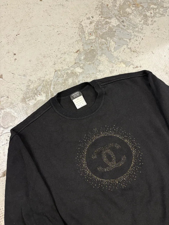 Chanel Uniform Black Wool Sweater fozPJuc 4