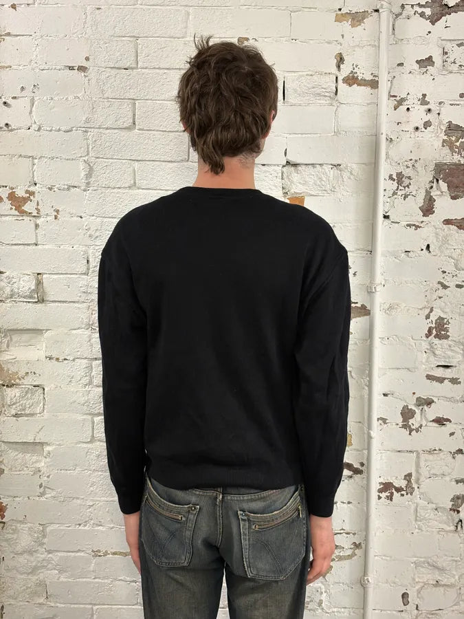 Chanel Uniform Black Wool Sweater fozPJuc 2