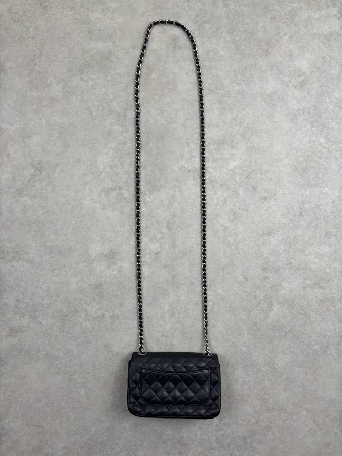 Chanel Mini Classic Timeless on Chain Black Leather Bag vRPzCRp 12