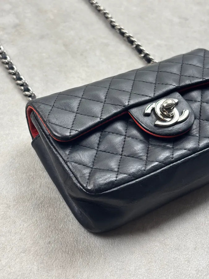 Chanel Mini Classic Timeless on Chain Black Leather Bag vRPzCRp 7
