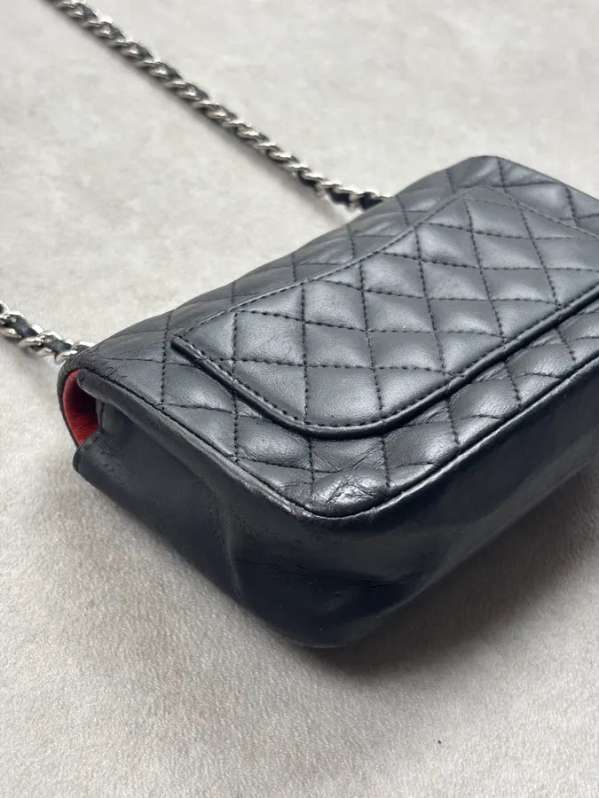 Chanel Mini Classic Timeless on Chain Black Leather Bag vRPzCRp 14