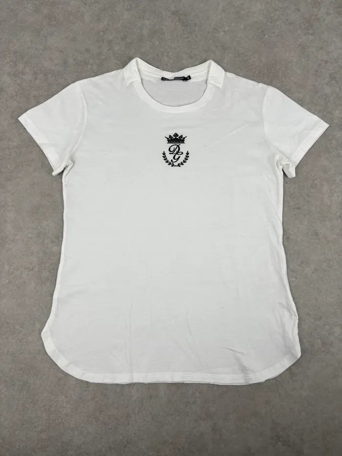 Dolce & Gabbana White Short Sleeves Logo T-Shirt EdLOApY 0