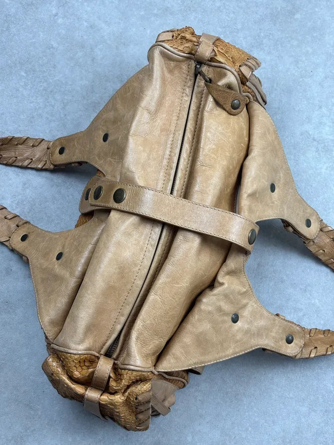 Chloé Camel Python Leather Silverado Handle Bag tuQLYip 16