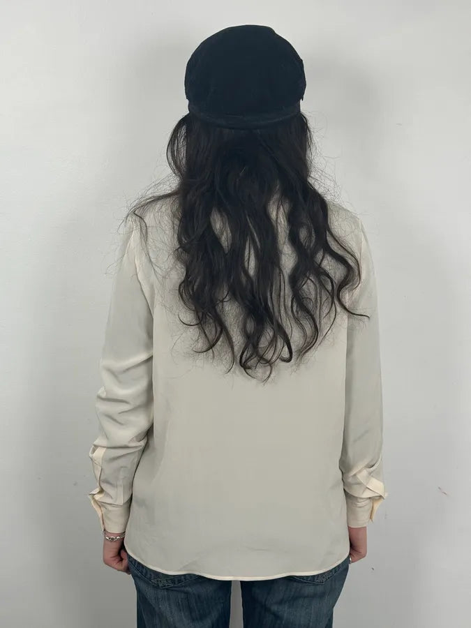 Chloé Creamy Beige Buttoned Classy Shirt FzKSlcD 2