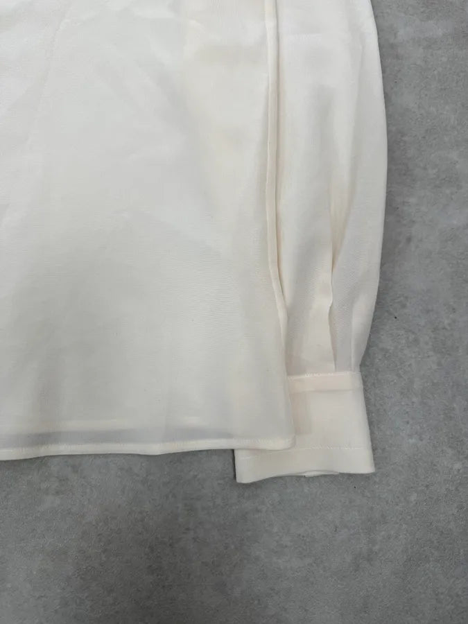 Chloé Creamy Beige Buttoned Classy Shirt FzKSlcD 4