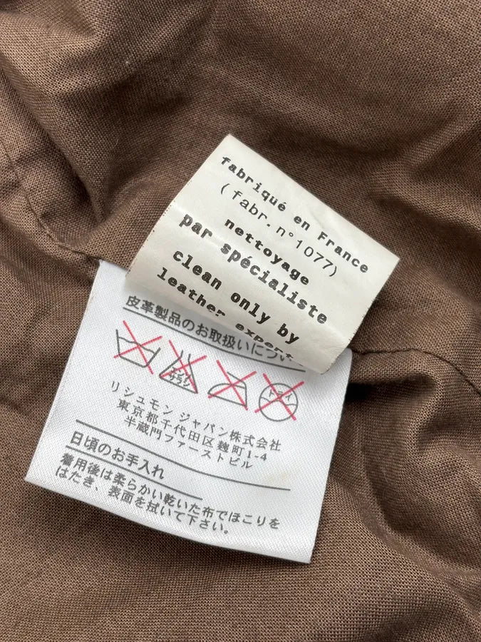 2000s Chloé Dark Chocolate Asymmetrical Leather Multi-Pocket Jacket mvDjLZv 12
