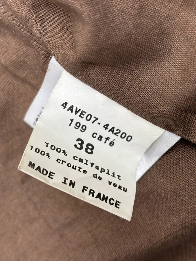 2000s Chloé Dark Chocolate Asymmetrical Leather Multi-Pocket Jacket mvDjLZv 11