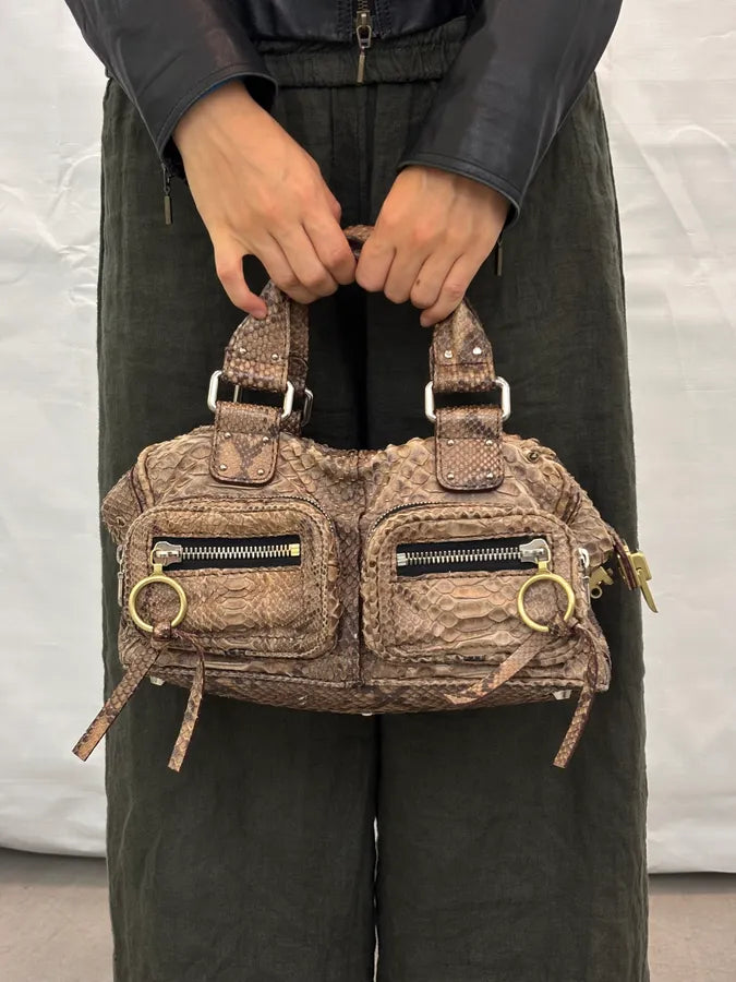 Chloé Betty Beige Python Leather Bag vQDiGot 1