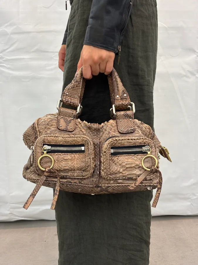 Chloé Betty Beige Python Leather Bag vQDiGot 2