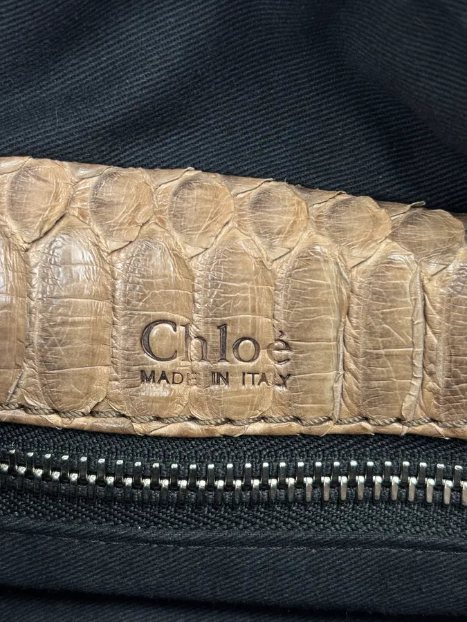 Chloé Betty Beige Python Leather Bag vQDiGot 16