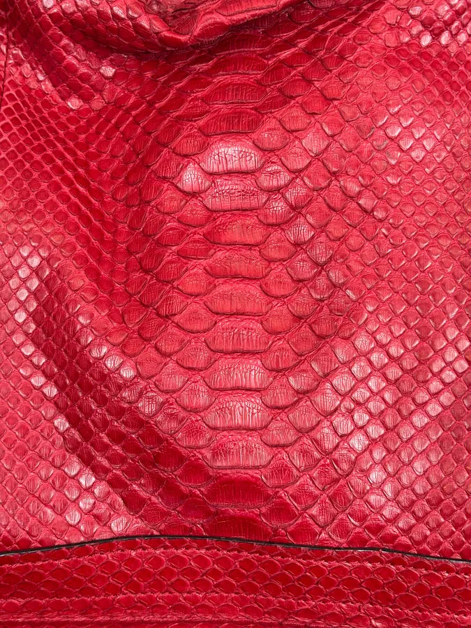 Chloé Red Python Leather Handle Bag HQwyRwD 5