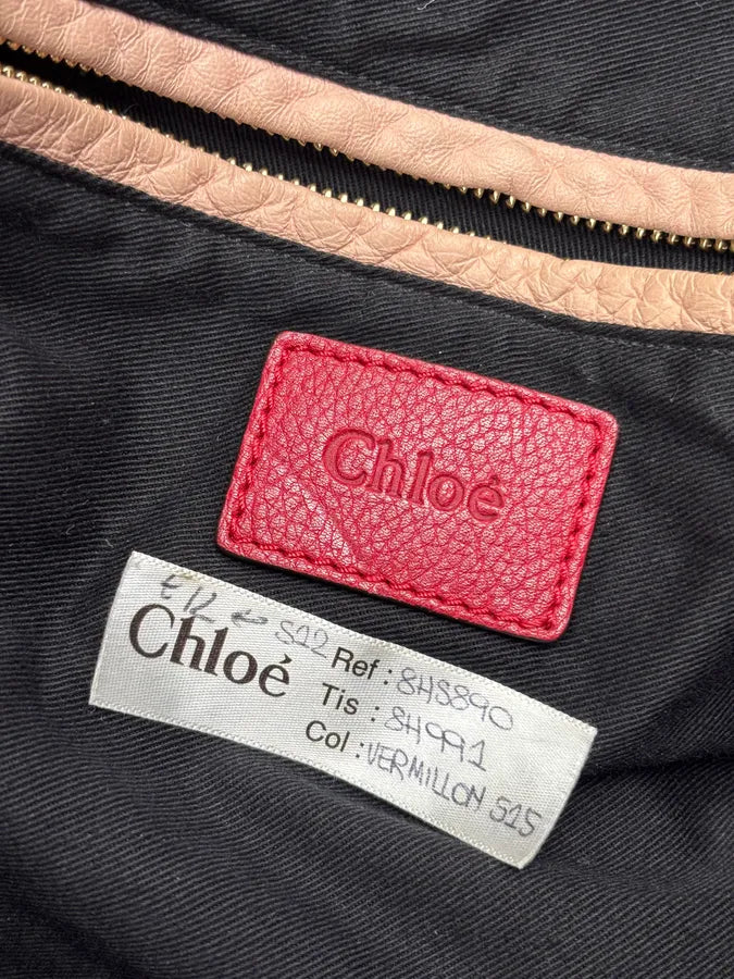 Chloé Red Python Leather Handle Bag HQwyRwD 20