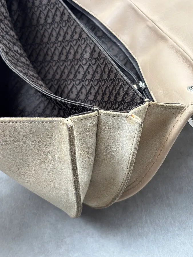 AW2002 Christian Dior Beige Suede Lace-Up Shoulder Bag by Galliano OGfRdLh 19