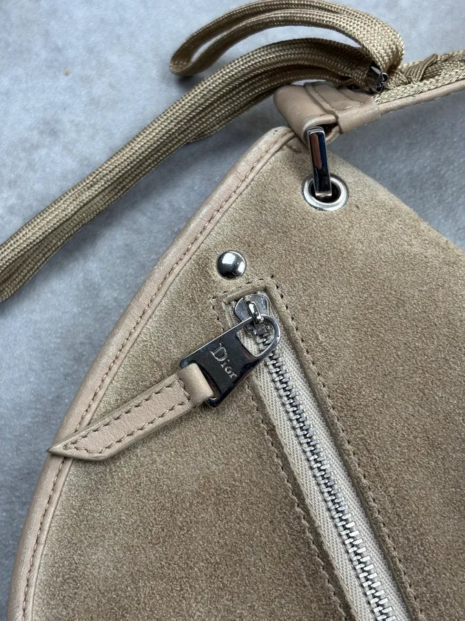 AW2002 Christian Dior Beige Suede Lace-Up Shoulder Bag by Galliano OGfRdLh 15