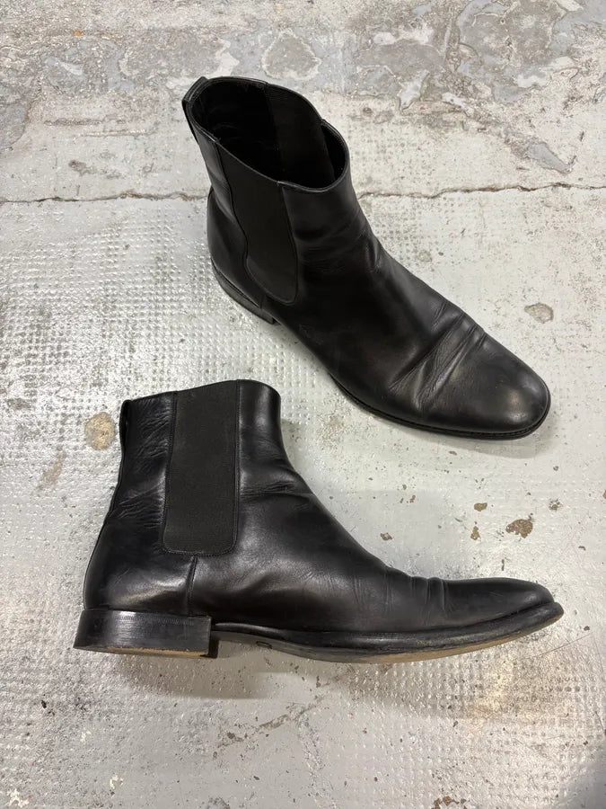 Christian Dior Black Minimalist Pure Leather Boots NHkPnCv 4