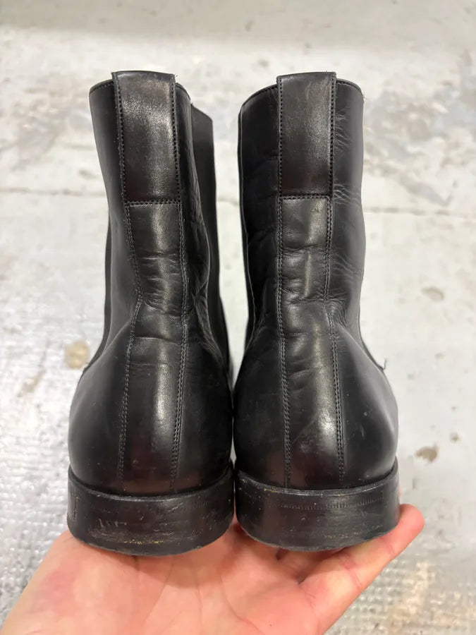 Christian Dior Black Minimalist Pure Leather Boots NHkPnCv 5