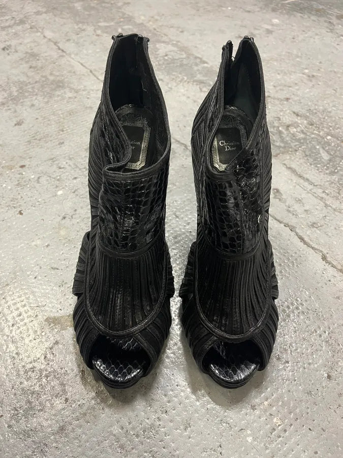 Christian Dior Black Python Leather Heels nBXdFhu 1