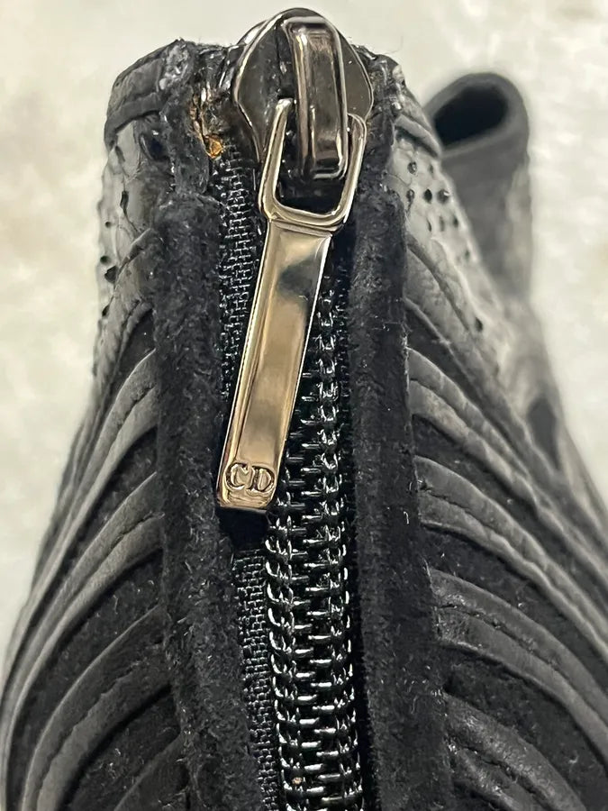 Christian Dior Black Python Leather Heels nBXdFhu 8